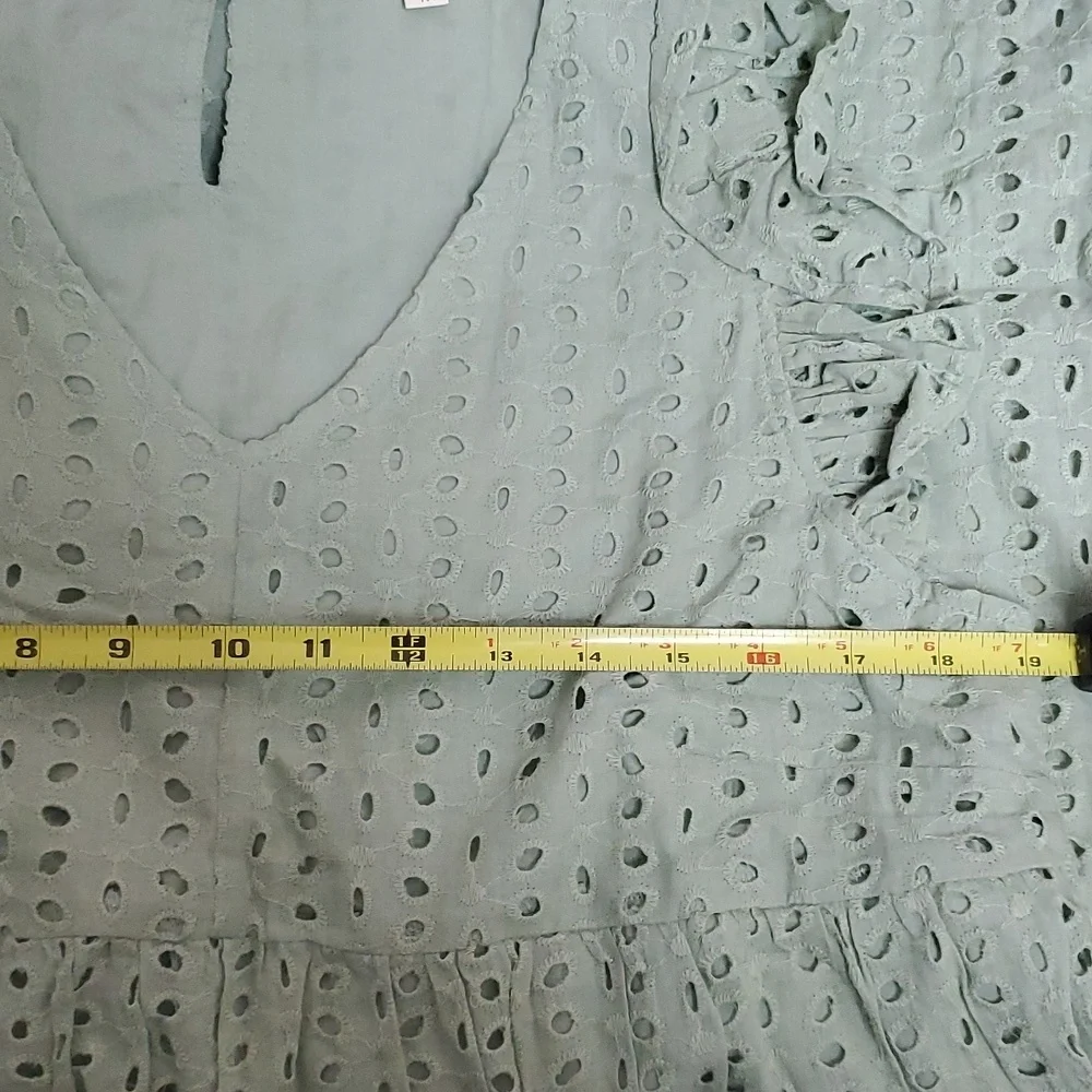 Vanilla bay eyelet green sage dress - Picture 7 of 8